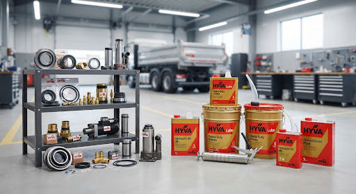 HYVA jack hydraulic parts and premium lubricants